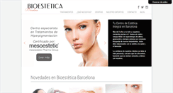 Desktop Screenshot of bioesteticabarcelona.com