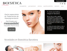 Tablet Screenshot of bioesteticabarcelona.com